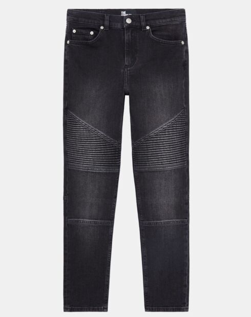 Jean biker slim noir