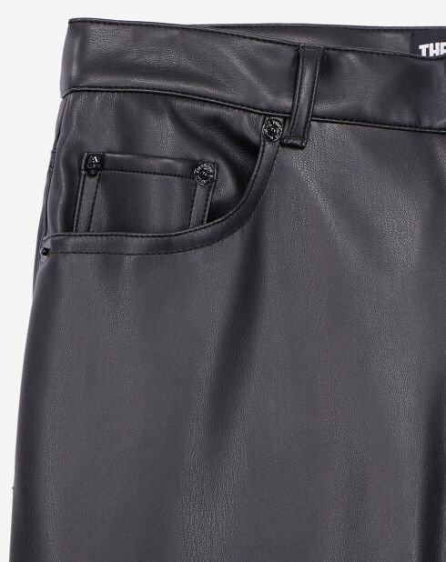 Pantalon effet Cuir noir