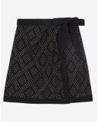 Jupe courte portefeuille noire