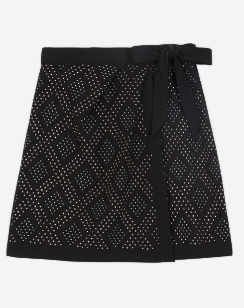 Jupe courte portefeuille noire