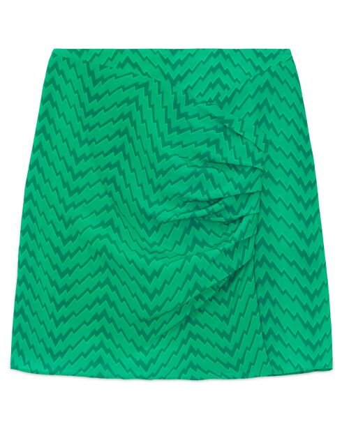 Jupe courte drapée verte