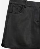 Jupe en Cuir à clous noire