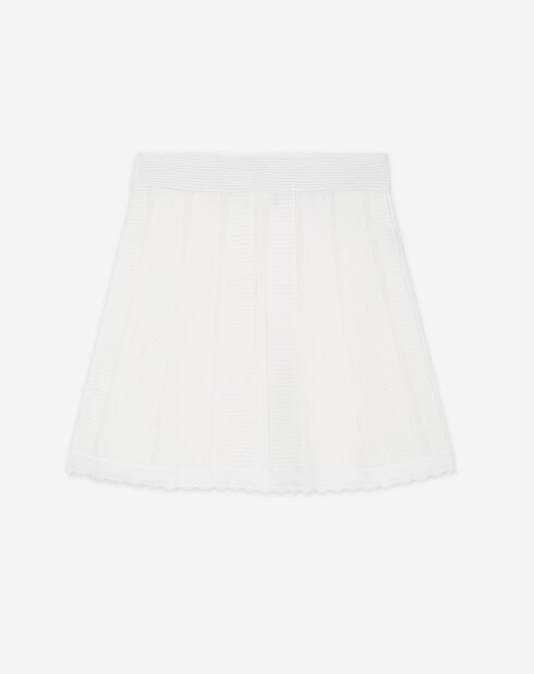 Jupe courte en maille blanche