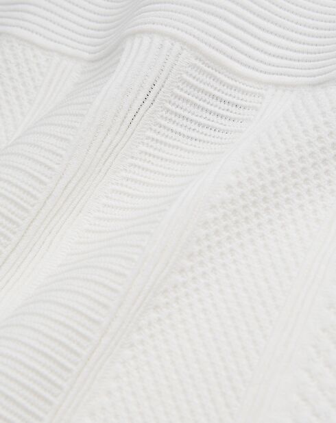 Jupe courte en maille blanche