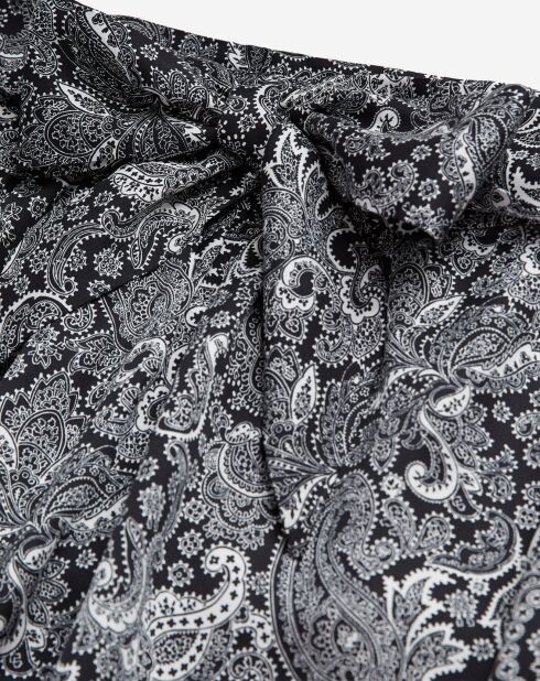 Jupe courte imprimée noire