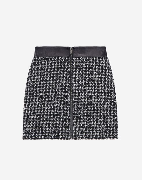 Jupe courte en Tweed noire