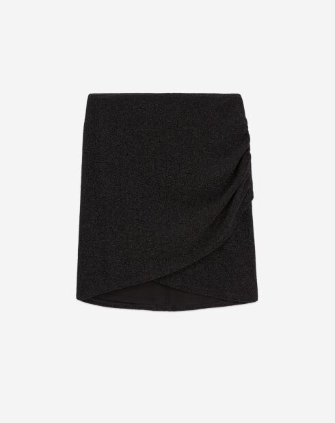 Jupe courte effet pailleté noire