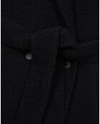 Manteau long en Laine mélangée Tweed noir