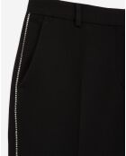 Pantalon de costume détails strass noir