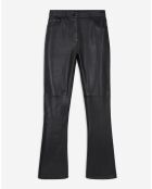Pantalon en Cuir à clous noir