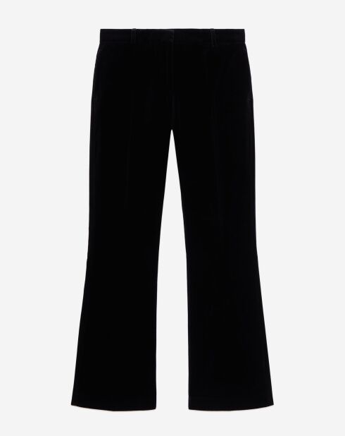 Pantalon tailleur en velours noir