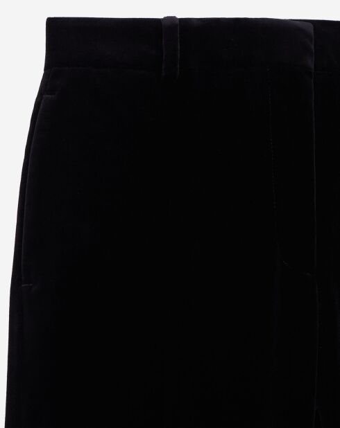 Pantalon tailleur en velours noir