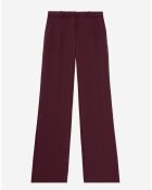 Pantalon tailleur en crêpe bordeaux