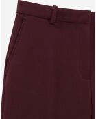 Pantalon tailleur en crêpe bordeaux