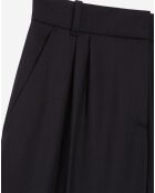 Pantalon à pinces en Laine noir