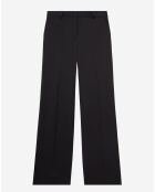 Pantalon tailleur satiné noir