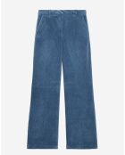 Pantalon en Velours côtelé bleu
