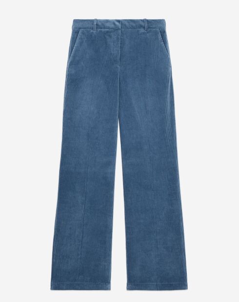 Pantalon en Velours côtelé bleu