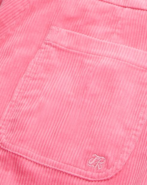 Pantalon en Velours côtelé rose