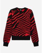 Pull en Laine mélangée col rond imprimé noir