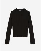Pull côtelé noir