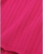 Pull côtelé rose