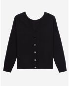 Pull en Laine mélangée avec bouton dans le dos noir