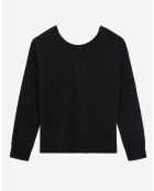 Pull en Laine mélangée avec bouton dans le dos noir