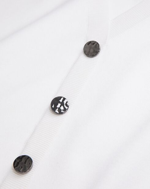 Pull en Laine mélangée avec bouton dans le dos écru
