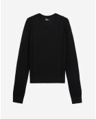 Pull en maille ajourée noire