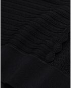 Pull en maille ajourée noire