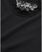Pull avec dos en dentelle noir