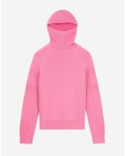 Pull cagoule rose