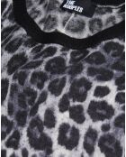 Pull 100% Cachemire imprimé noir