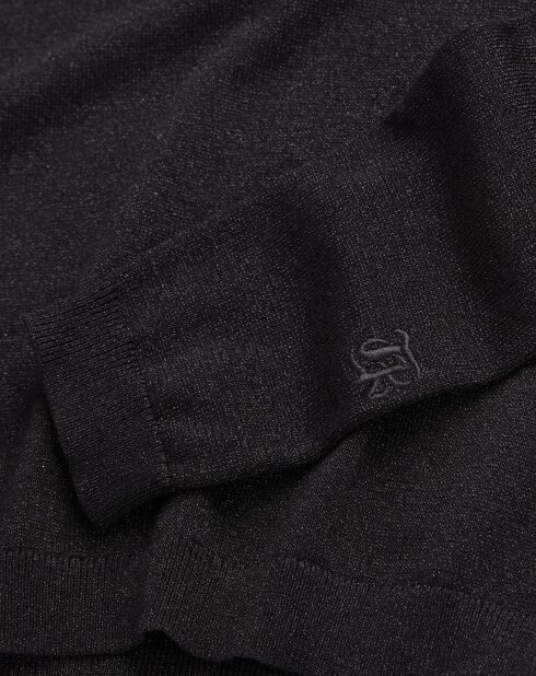 Pull noir effet pailleté