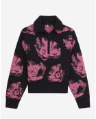 Pull en Laine mélangée à fleurs noir