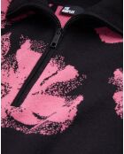 Pull en Laine mélangée à fleurs noir