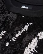 Robe courte à sequins noire