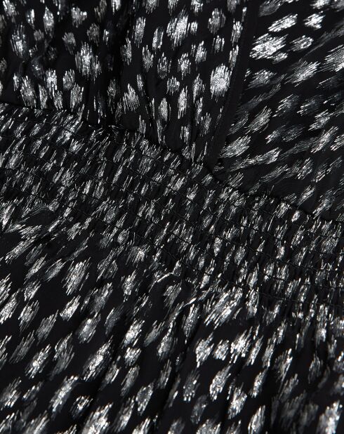 Robe courte léopard argentée