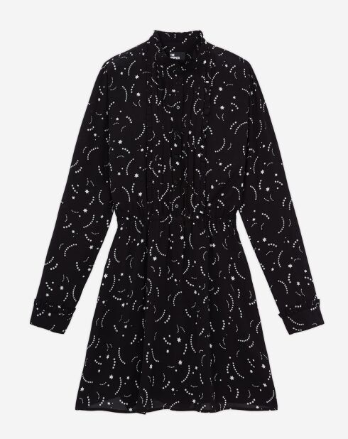 Robe courte imprimée noire