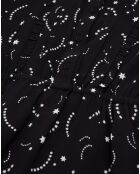 Robe courte imprimée noire