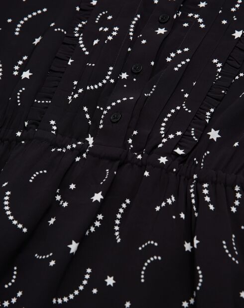 Robe courte imprimée noire