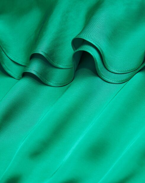 Robe courte asymétrique verte