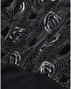 Robe longue à perles noire