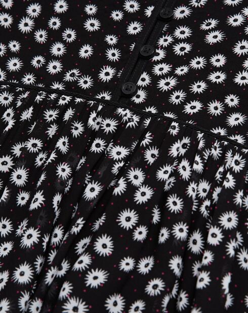 Robe longue imprimée noire
