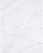 Robe longue en broderie anglaise blanche