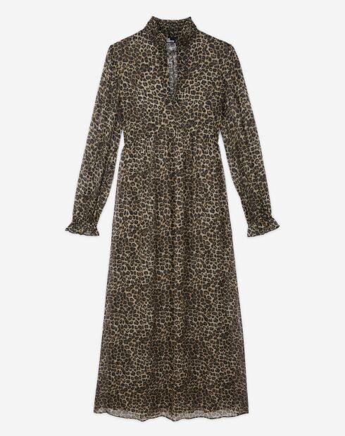 Robe longue léopard