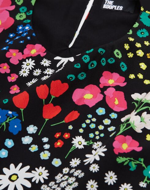 Robe longue imprimée avec ouvertures multicolore