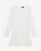 Robe courte avec volant blanche