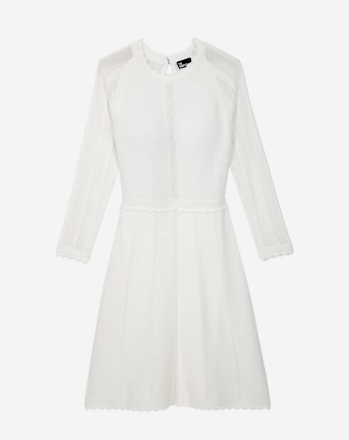 Robe courte en maille blanche